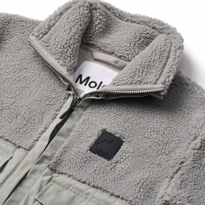 Utha Fleece Jacket in Grey Melange