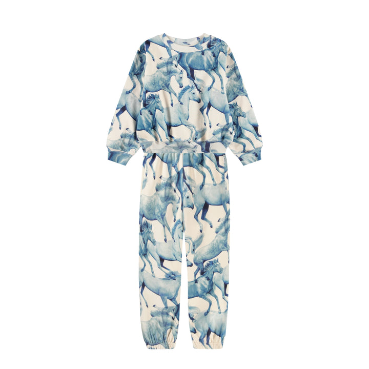 Marge & Adan Lounge Set in Blau Ponies