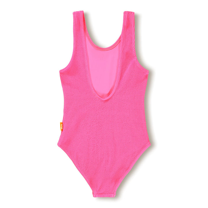 Nika Crepe Swimsuit in Neon Pink