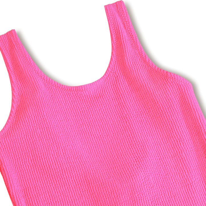 Nika Crepe Swimsuit in Neon Pink