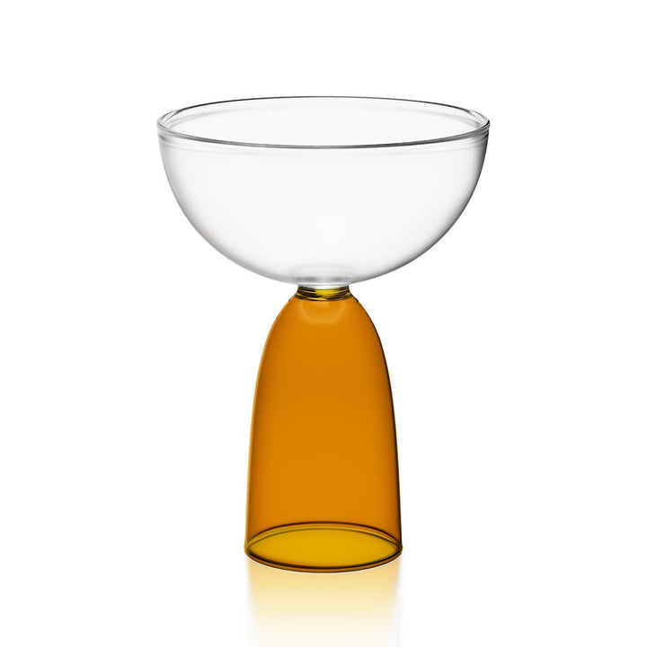 Mamo Coupe Clear and Amber Cocktail Liquor Glass