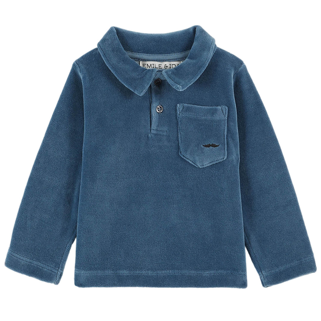 EMILE ET IDA Velour Polo