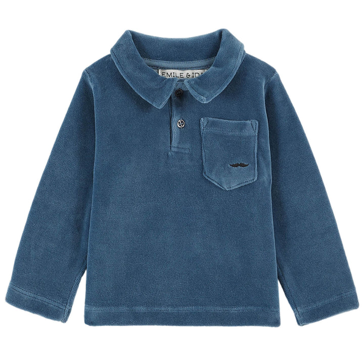 EMILE ET IDA Velour Polo