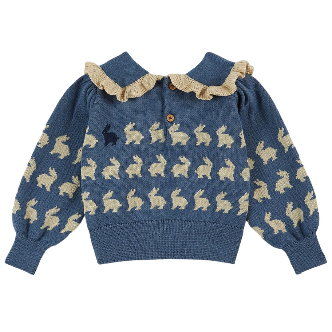 EMILE ET IDA Bunny Pullover Cotton Sweater