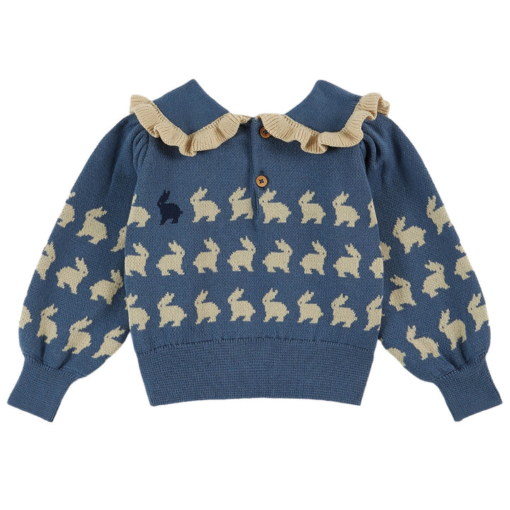 EMILE ET IDA Bunny Pullover Cotton Sweater