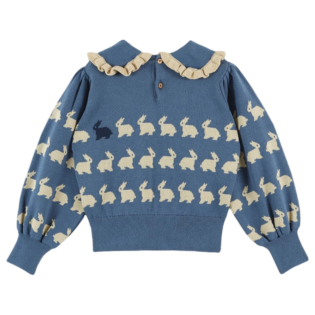 EMILE ET IDA Bunny Pullover Cotton Sweater