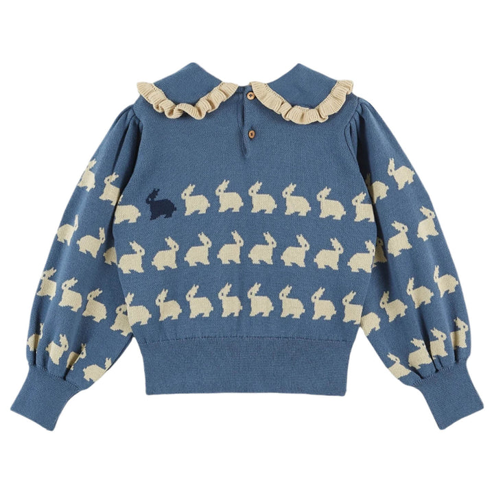 EMILE ET IDA Bunny Pullover Cotton Sweater