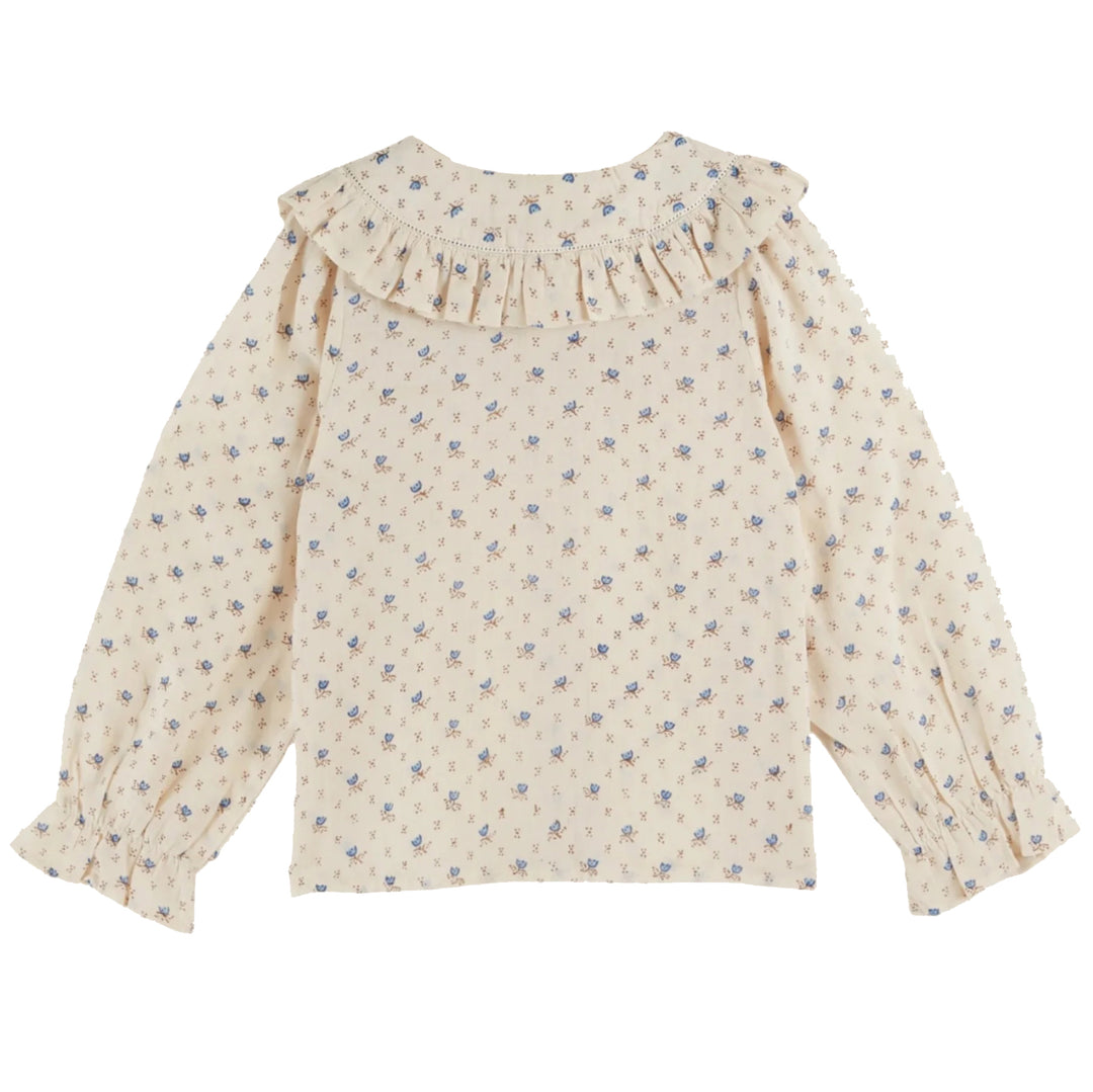 EMILE ET IDA Block Print Blouse - Lazuli