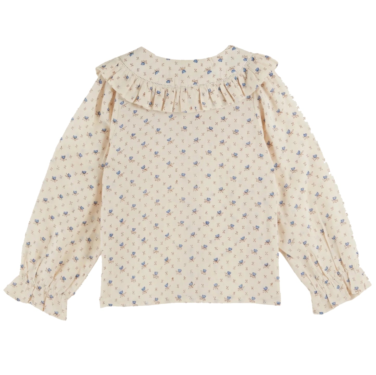 EMILE ET IDA Block Print Blouse - Lazuli