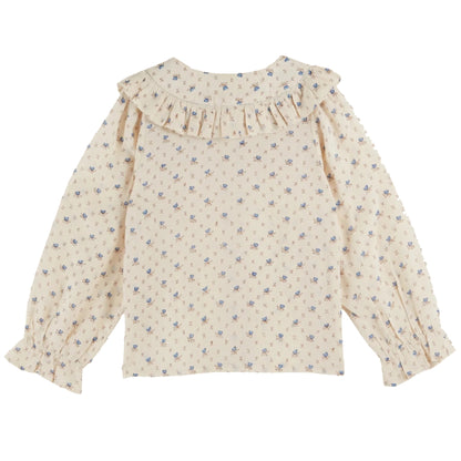 EMILE ET IDA Block Print Blouse - Lazuli