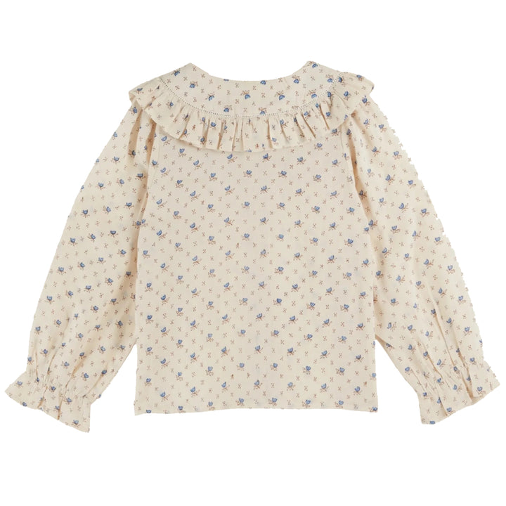 EMILE ET IDA Block Print Blouse - Lazuli