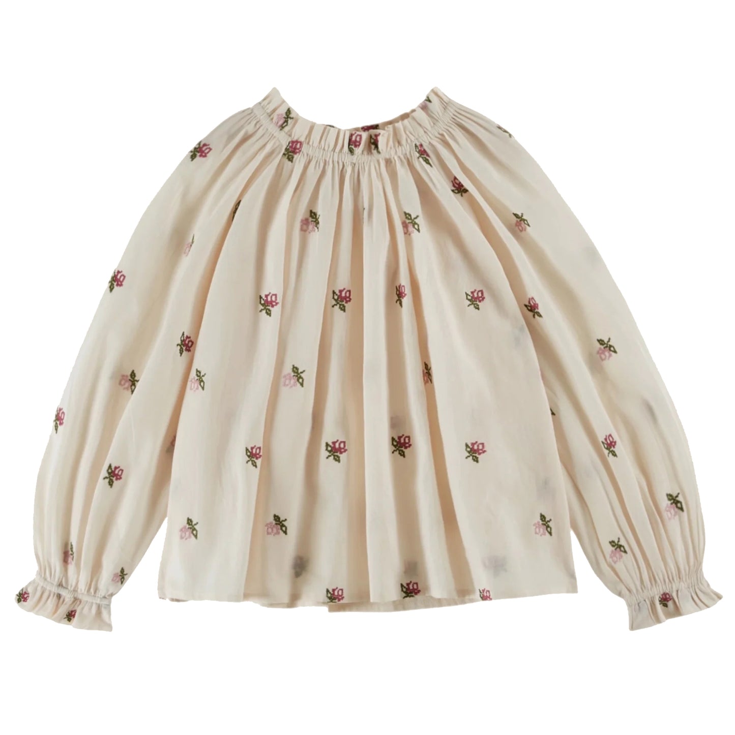 Embroidered Blouse  - Creme