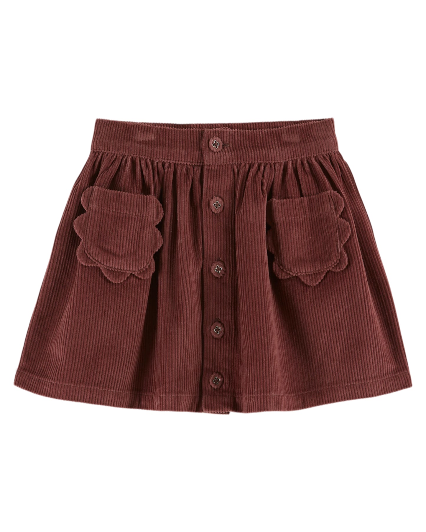 EMILE ET IDA Corduroy Flowers Pockets Skirt - Violine