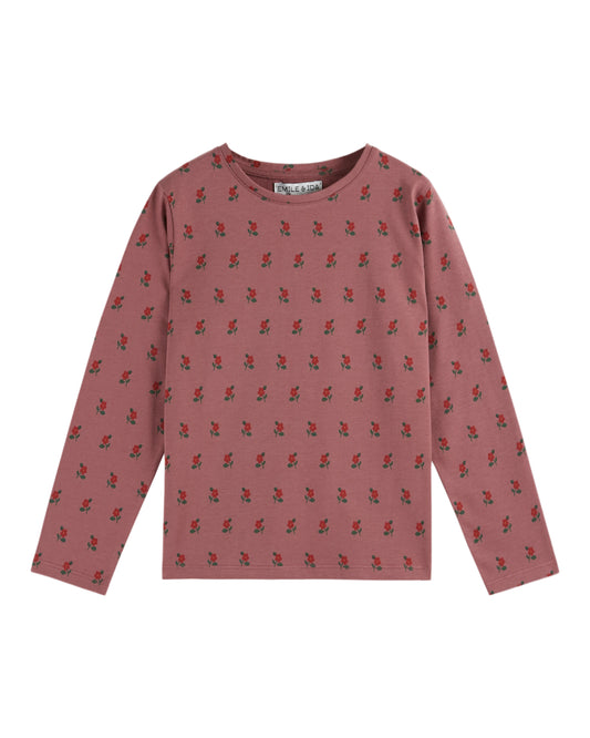 EMILE ET IDA All Over Printed Tee Shirt - Poppy Violine
