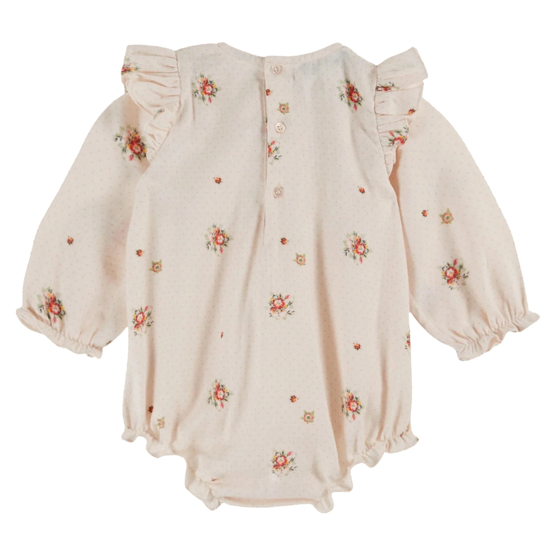 EMILE ET IDA Floral Printed Baby Romper - Eglantine