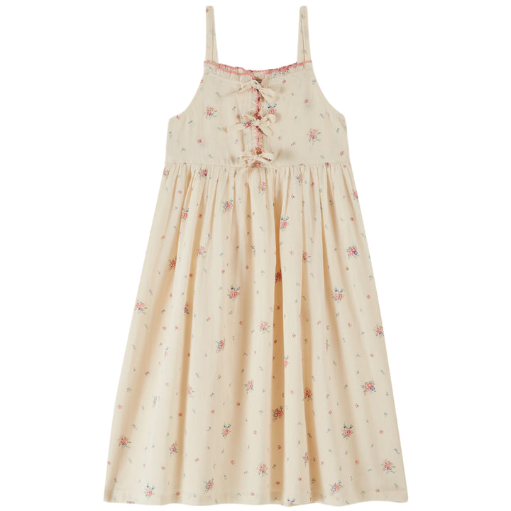Printed Long Bows Dress in Pâquerette