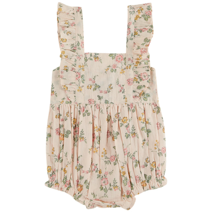 Floral Printed Baby Romper in Rosier