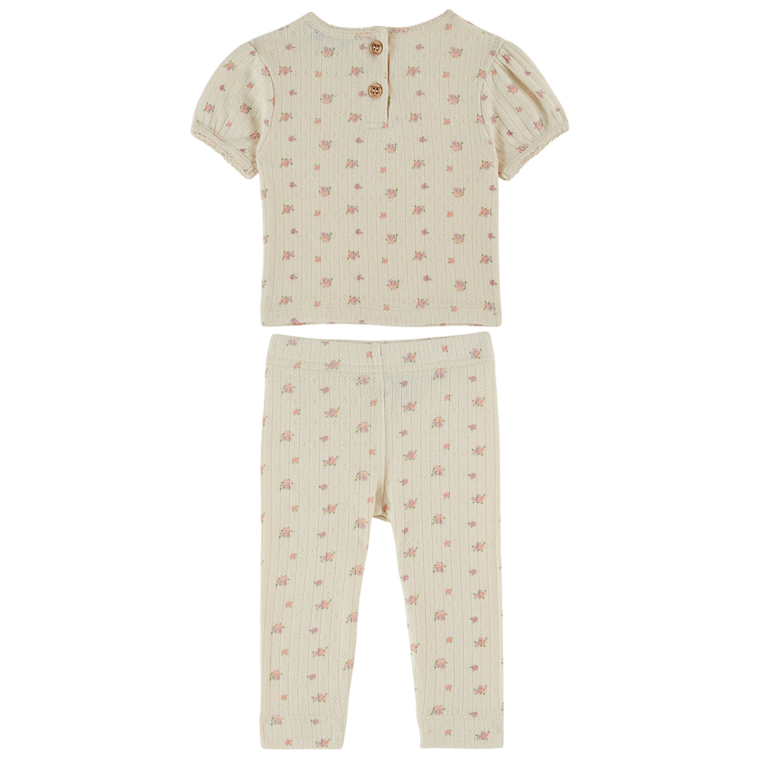 Printed Pointelle Baby Set in Fantasia