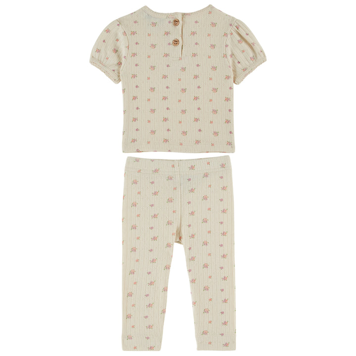 Printed Pointelle Baby Set in Fantasia