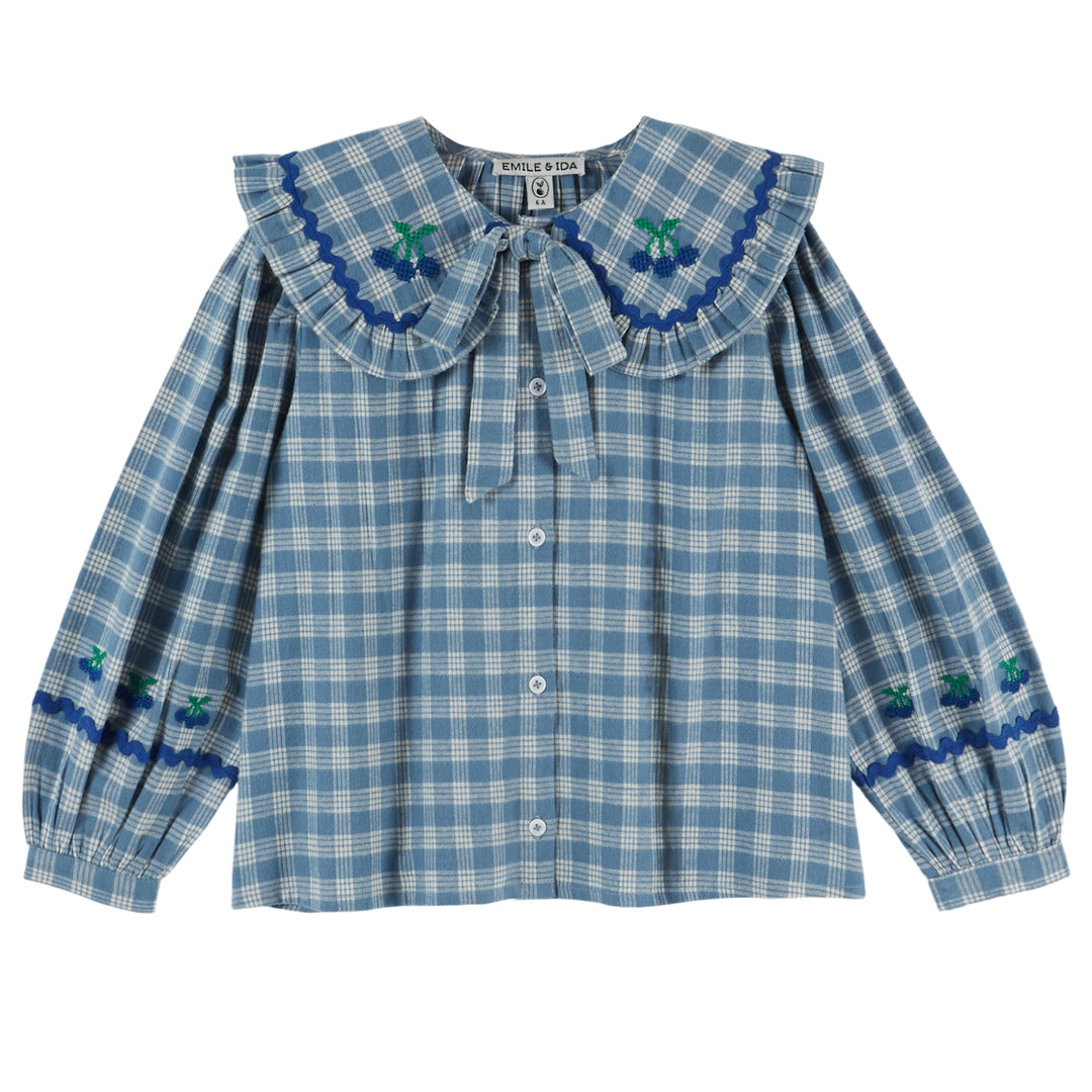 Checked Blouse in Carreaux Celestine