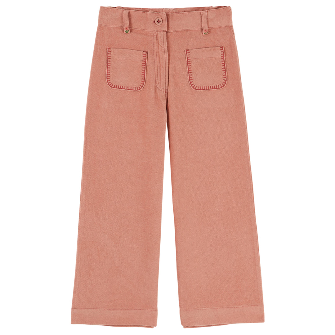 Embroidered Pocket Pants in Sakura