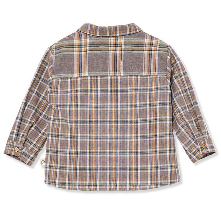 MY LITTLE COZMO Albert Recycled Plaid Baby Shirt