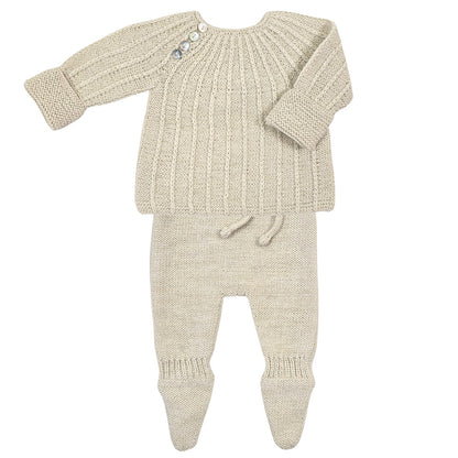 MILLÉSIME Stella & Philippa Knit Baby Set - Cloud