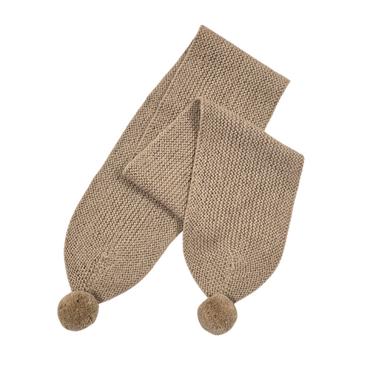 MILLÉSIME Pippi Pom Scarf - Latte