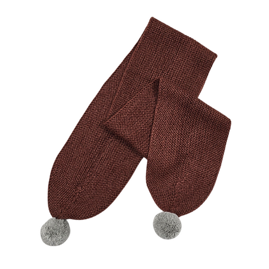 MILLÉSIME Pippi Pom Scarf - Maple