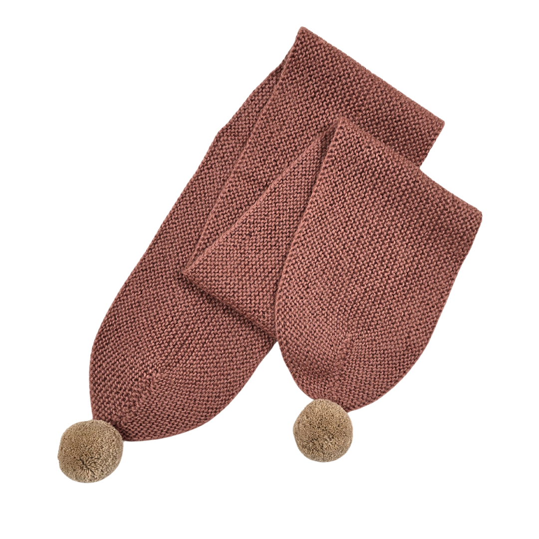 MILLÉSIME Pippi Pom Scarf - Terracotta