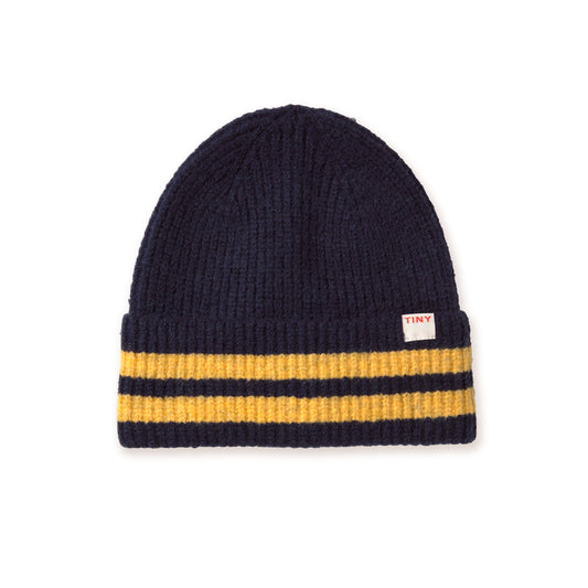 TINY COTTONS Stripes Beanie - Navy