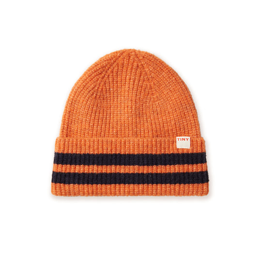TINY COTTONS Stripes Beanie - Summer Red