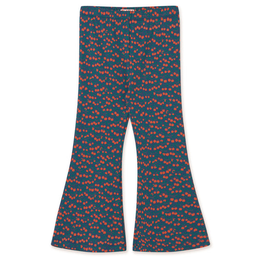 TINY COTTONS Mini Apples Rib Bellbottoms - Light Navy