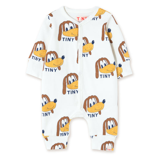TINY COTTONS Dogs Rib One-Piece - Off-White