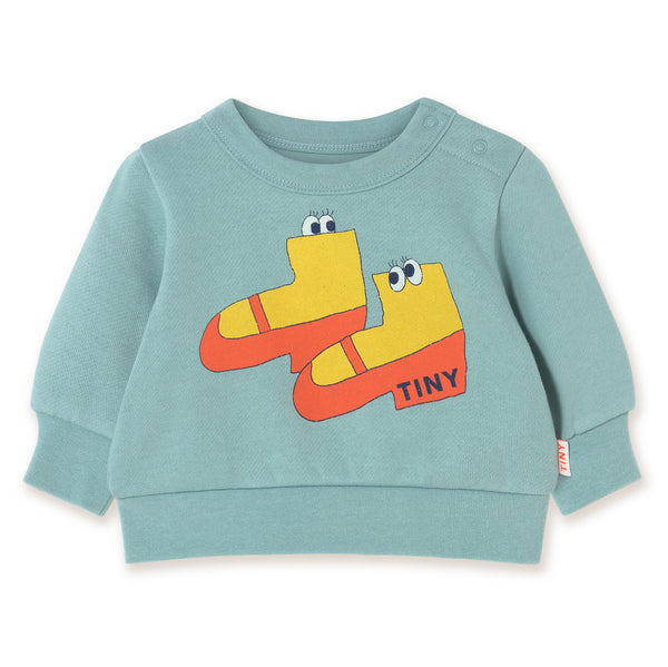 Walk Graphic Baby Sweatshirt in Sage | Tiny Cottons | Yoya NYC
