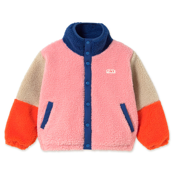 Kid-Boy-TINY COTTONS Colorblock Polar Sherpa Jacket - Dark Blue