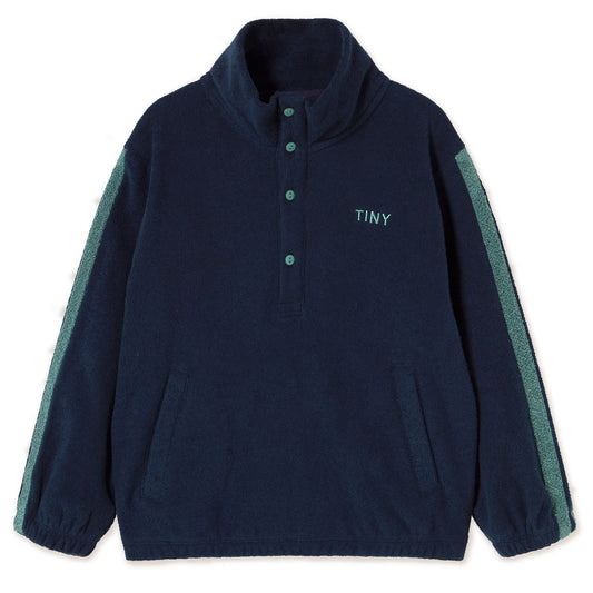 TINY COTTONS Towel Mockneck Sweatshirt - Navy