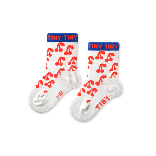 TINY COTTONS Cherries Baby Socks - Off-White