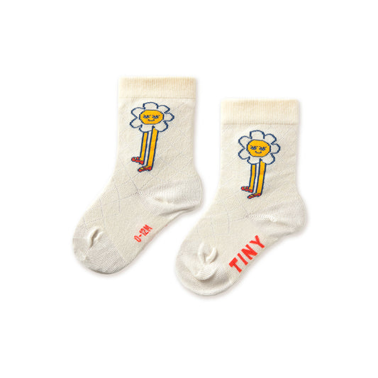 TINY COTTONS Daisies Baby Socks - Light Cream