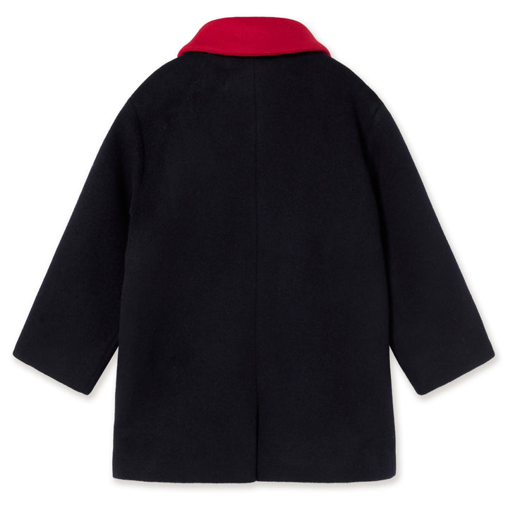 Wool Coat in Ink Blue