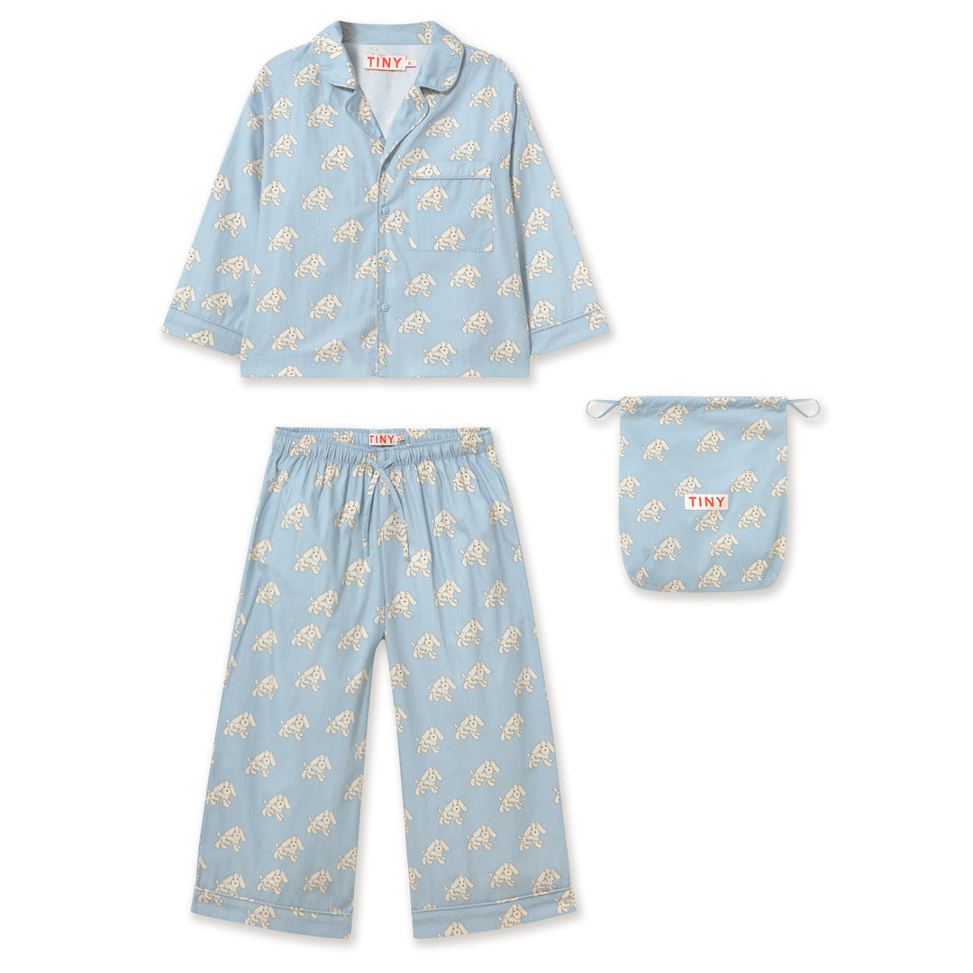 Dogs Set in Washed Blue