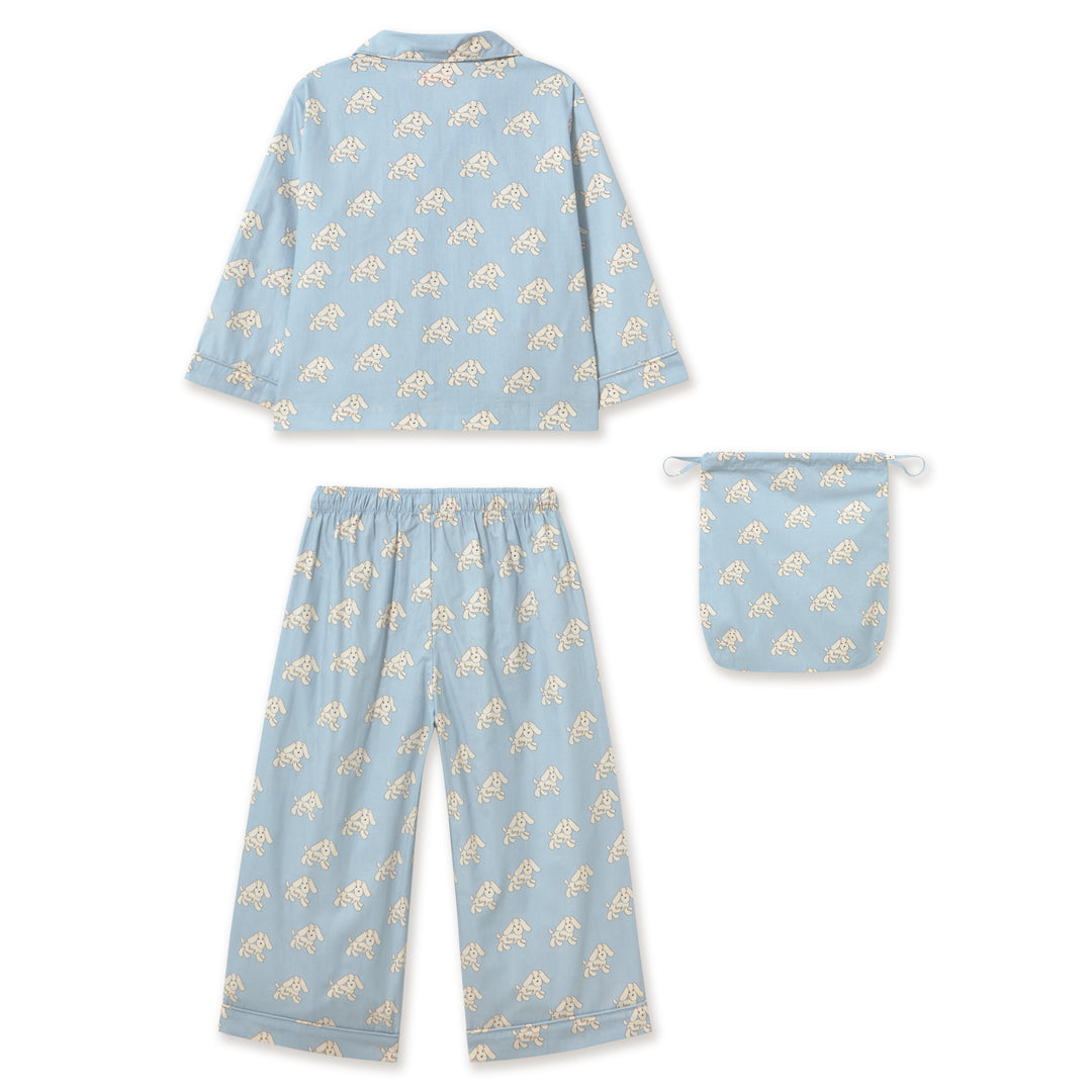 Dogs Set in Washed Blue