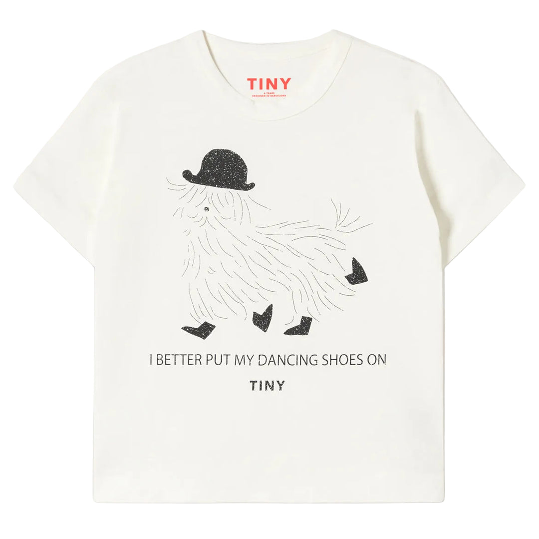 Dancing Shoes Graphic Tee in Off-White