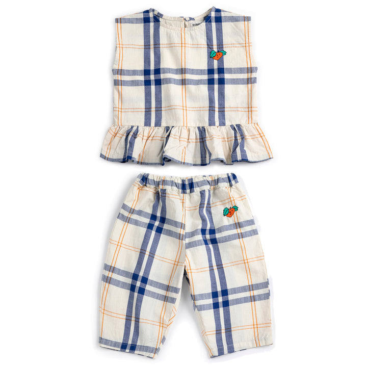 Fun Tartan Woven Baby Set - Multicolor
