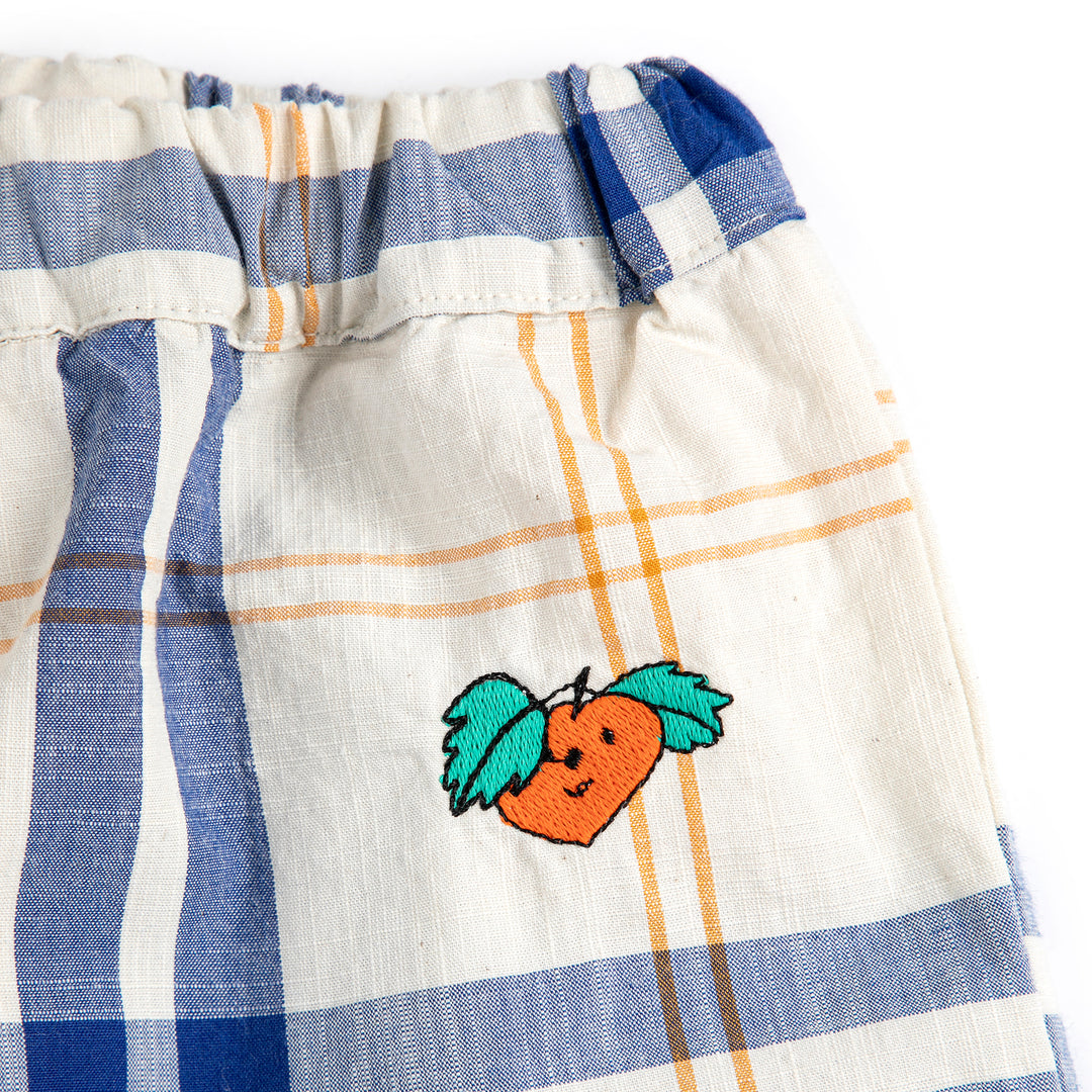 Fun Tartan Woven Baby Set - Multicolor