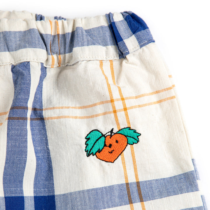 Fun Tartan Woven Baby Set - Multicolor