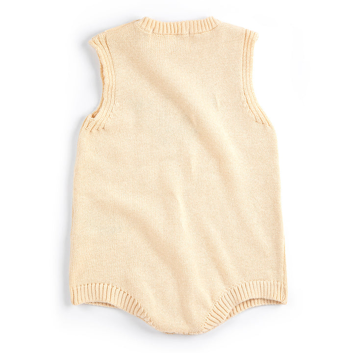 Pixel Sugar Beet Knitted Romper - White