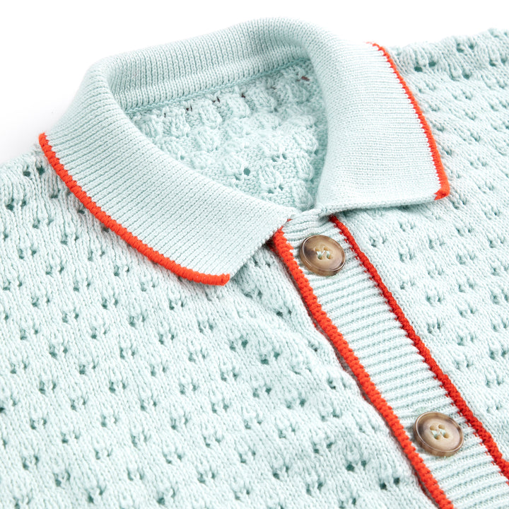 BC Openwork Cardigan - Light Blue