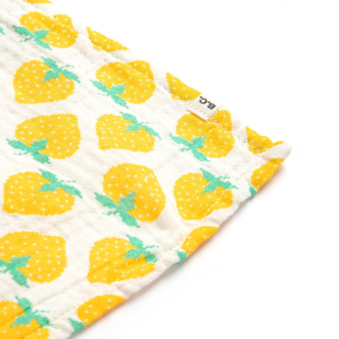 Strawberry All Over Muslin Cloth - Offwhite