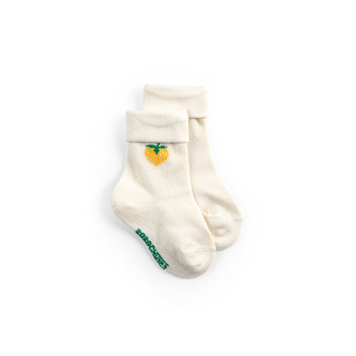 Pixel Strawberry Short Socks Pack X 2 - White